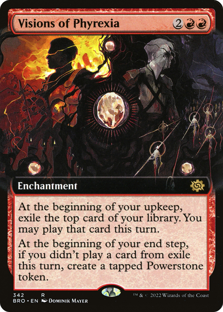 Visions of Phyrexia (Extended Art) (BRO-342) - The Brothers' War: (Extended Art)