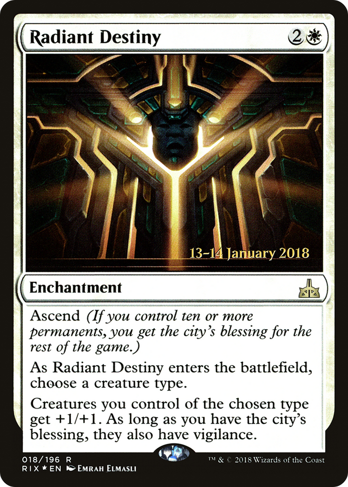 Radiant Destiny (PRE-018) - Rivals of Ixalan Promos Foil