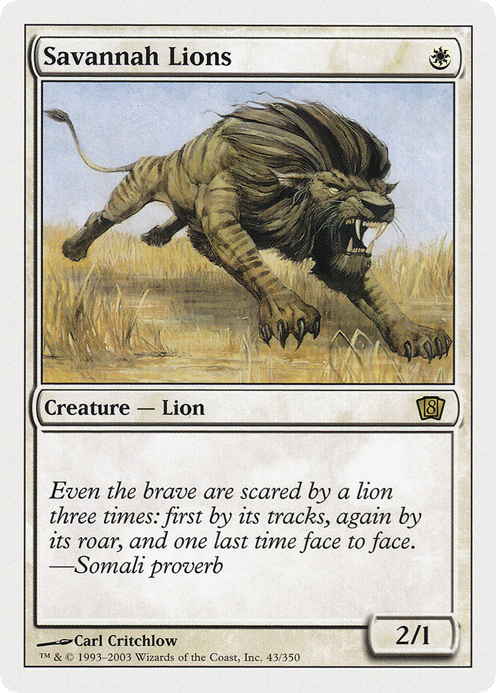 Savannah Lions (8ED-043) - Eighth Edition