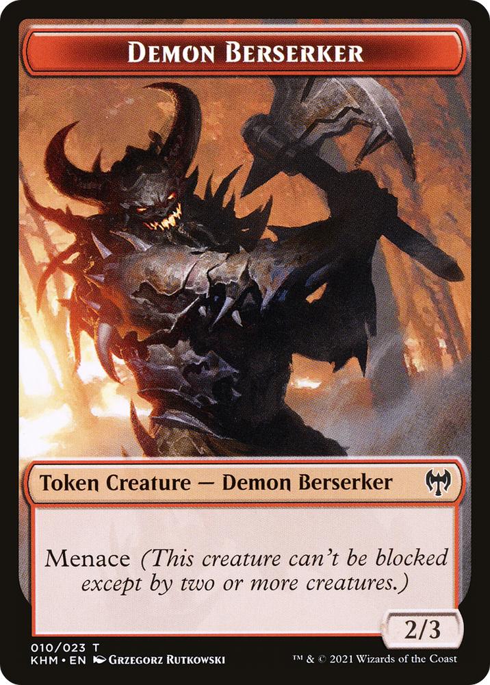 Demon Berserker (TKHM-010) - Kaldheim Tokens