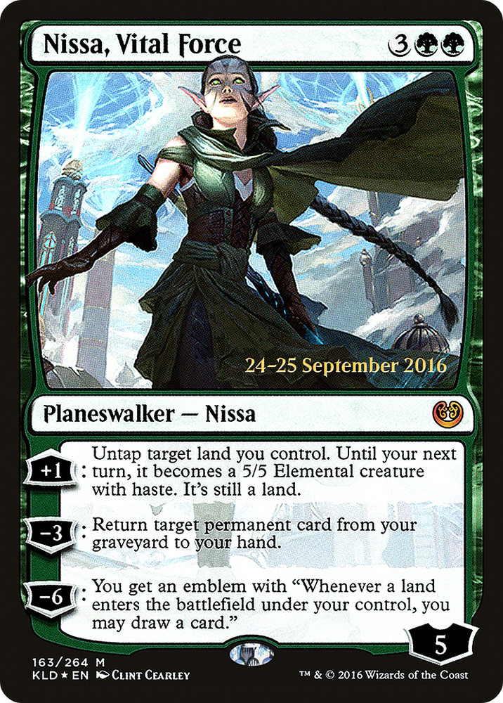 Nissa, Vital Force (PRE-163S) - Kaladesh Promos Foil