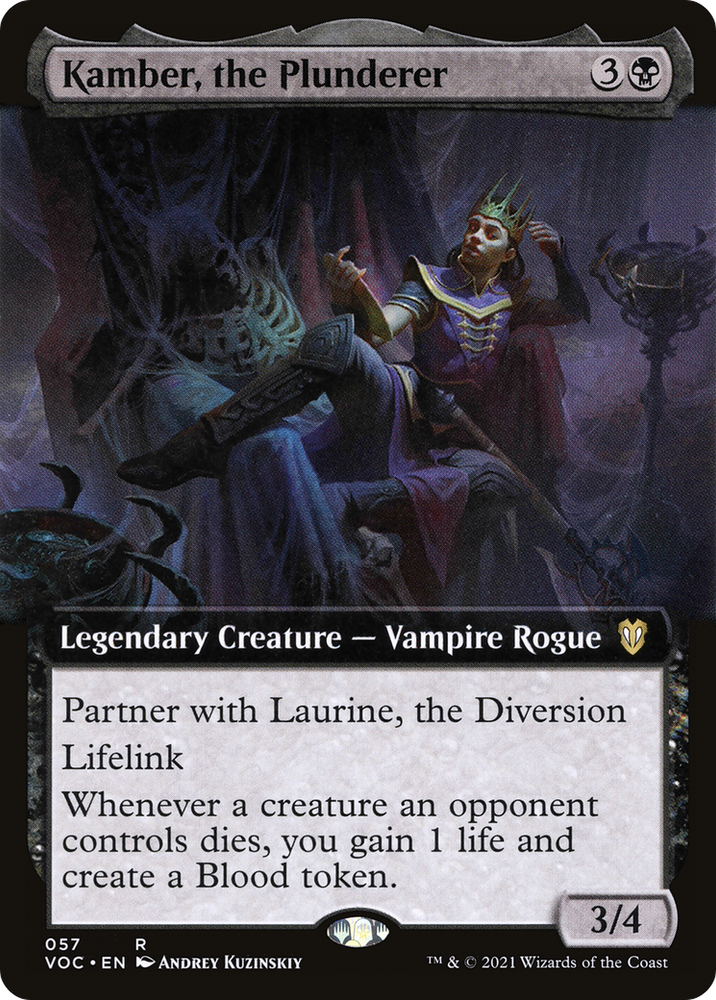 Kamber, the Plunderer (Extended Art) (VOC-057) - Crimson Vow Commander: (Extended Art)