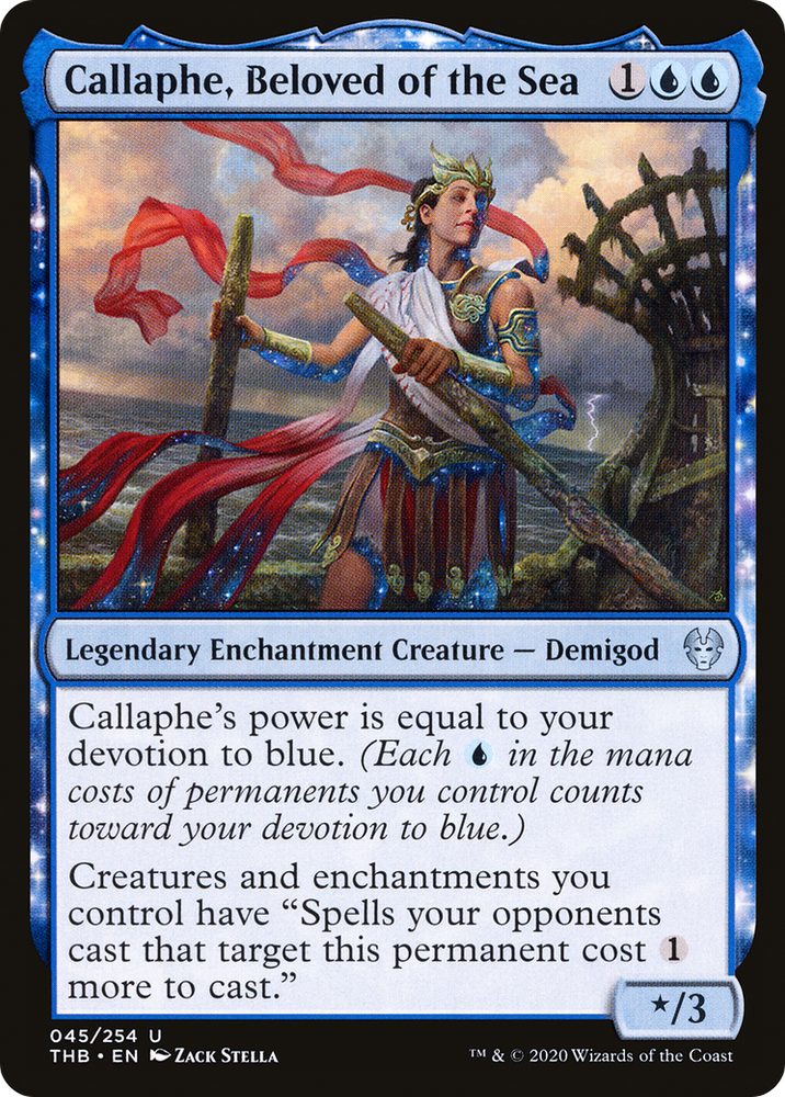 Callaphe, Beloved of the Sea (THB-045) - Theros Beyond Death: (enchantment) Foil