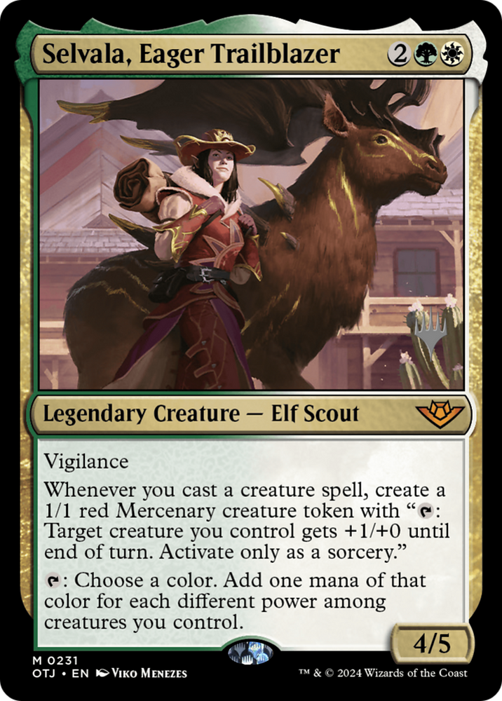 Selvala, Eager Trailblazer (PPOTJ-231) - Outlaws of Thunder Junction Promos Foil