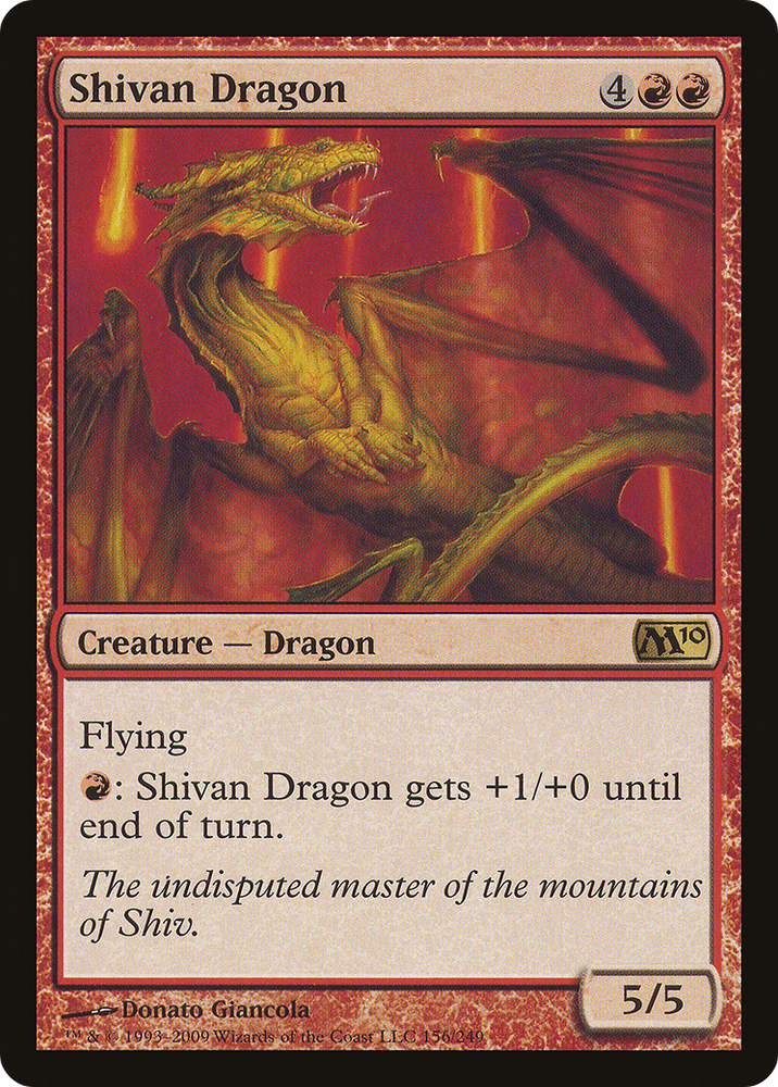 Shivan Dragon (M10-156) - Magic 2010 Foil