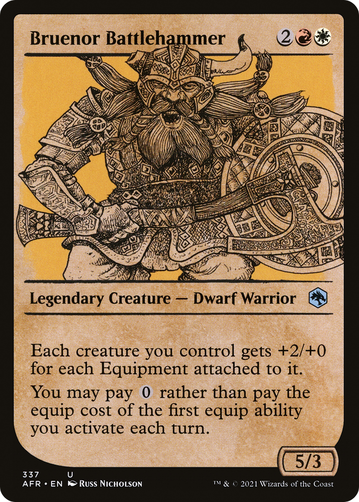 Bruenor Battlehammer (Showcase) (AFR-337) - Adventures in the Forgotten Realms: (Showcase) Foil