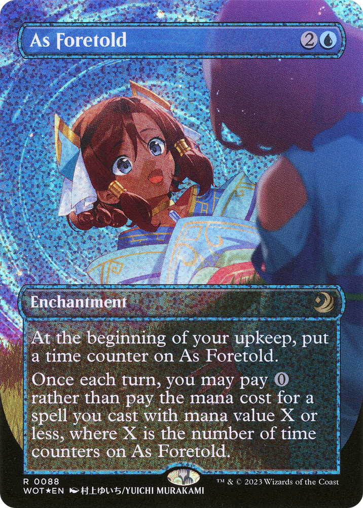As Foretold (Anime Borderless) (Confetti Foil) (WOT-088) - Wilds of Eldraine: Enchanting Tales (Borderless) Foil