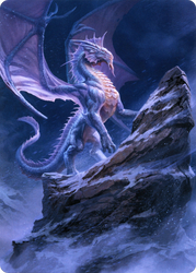 Ancient Silver Dragon // Ancient Silver Dragon (ACLB-006) - Battle for Baldur's Gate Art Series (Borderless)