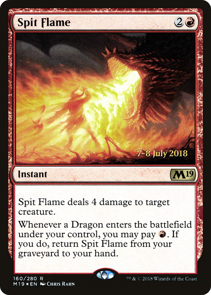 Spit Flame (PRE-160) - Core Set 2019 Promos Foil