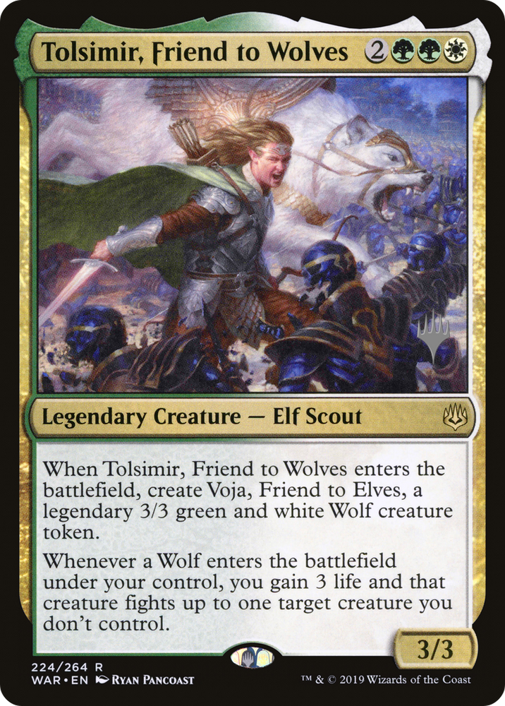 Tolsimir, Friend to Wolves (PPELD-224P) - War of the Spark Promos