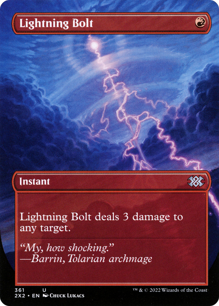 Lightning Bolt (Borderless) (2X2-361) - Double Masters 2022 (Borderless) Foil