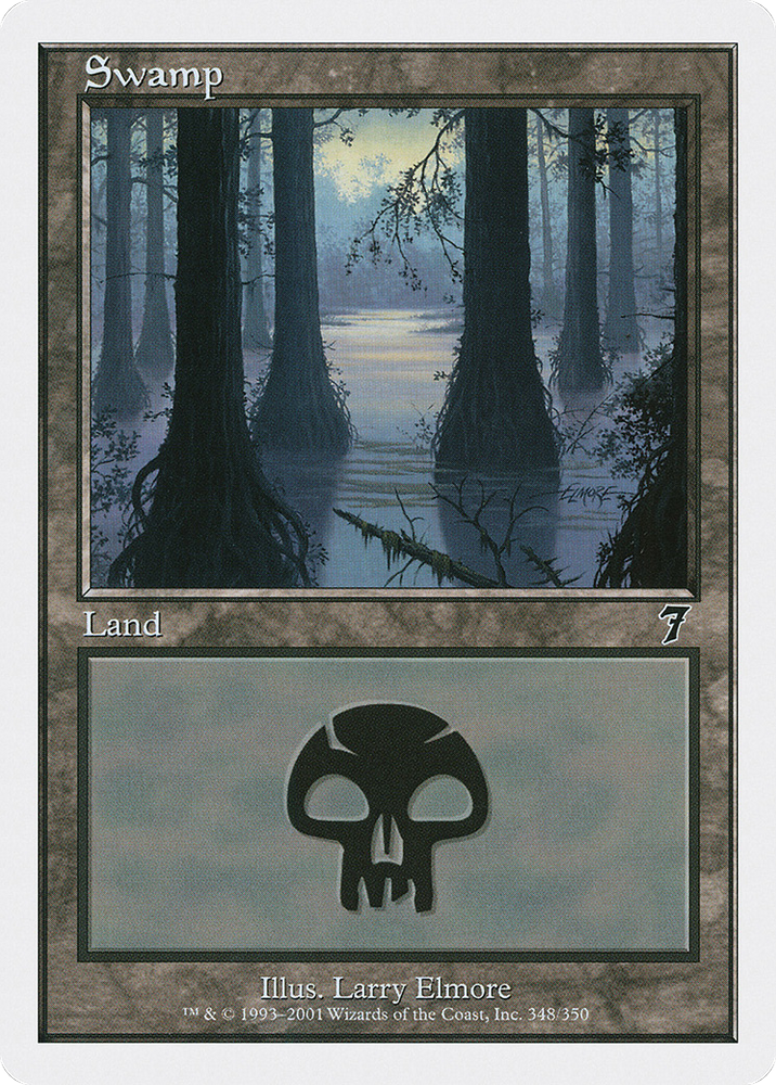 Swamp (348) (7ED-348) - Seventh Edition