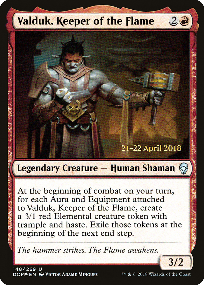Valduk, Keeper of the Flame (PRE-148) - Dominaria Promos Foil