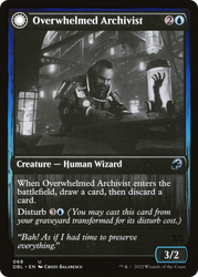 Overwhelmed Archivist (DBL-068) - Innistrad: Double Feature: (Double Faced Transform) Foil