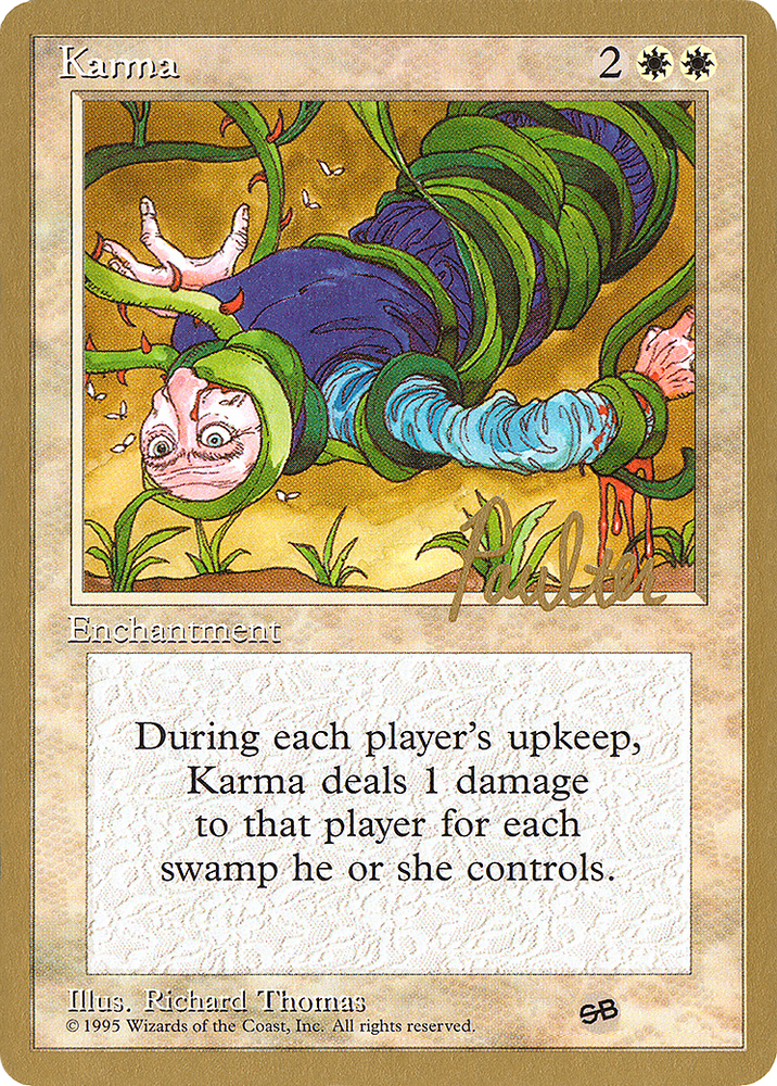 Karma - 1996 Preston Poulter (4ED) (SB) (WCD-) - Pro Tour Collector Set