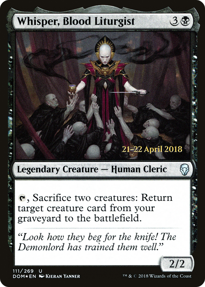 Whisper, Blood Liturgist (PRE-111) - Dominaria Promos Foil