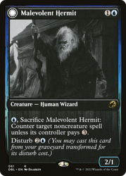 Malevolent Hermit (DBL-061) - Innistrad: Double Feature: (Double Faced Transform)