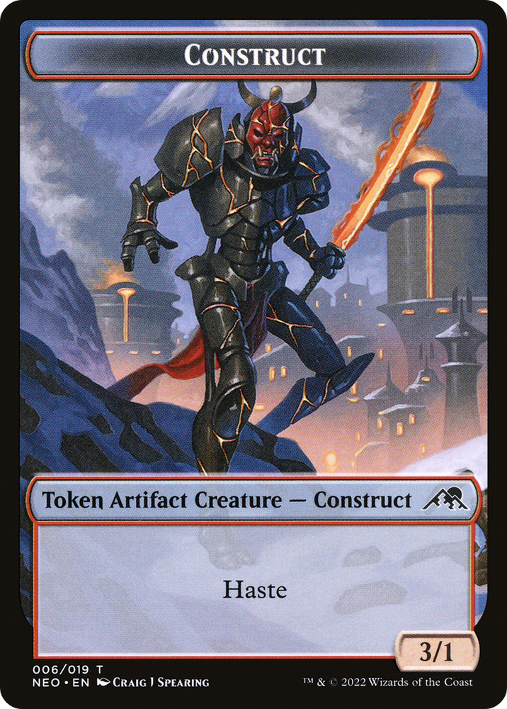 Construct Token (006) (NEO-006) - Kamigawa: Neon Dynasty Tokens Foil