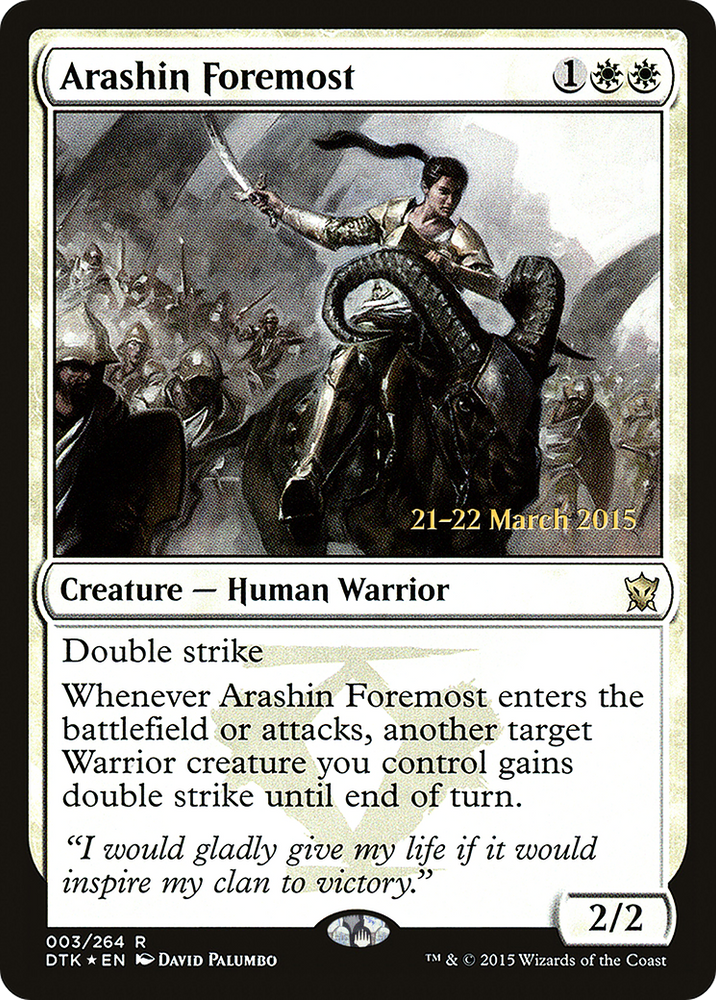 Arashin Foremost (PRE-003) - Dragons of Tarkir Promos Foil