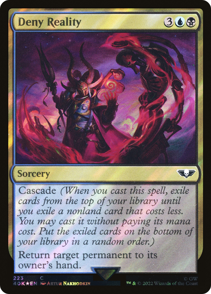 Deny Reality (Surge Foil) (40K-223★) - Warhammer 40,000 Commander Foil