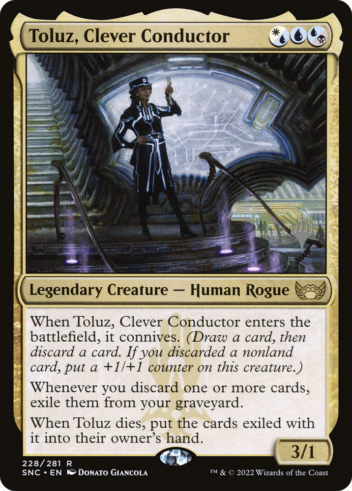 Toluz, Clever Conductor (PPSNC-228P) - Streets of New Capenna Promos Foil