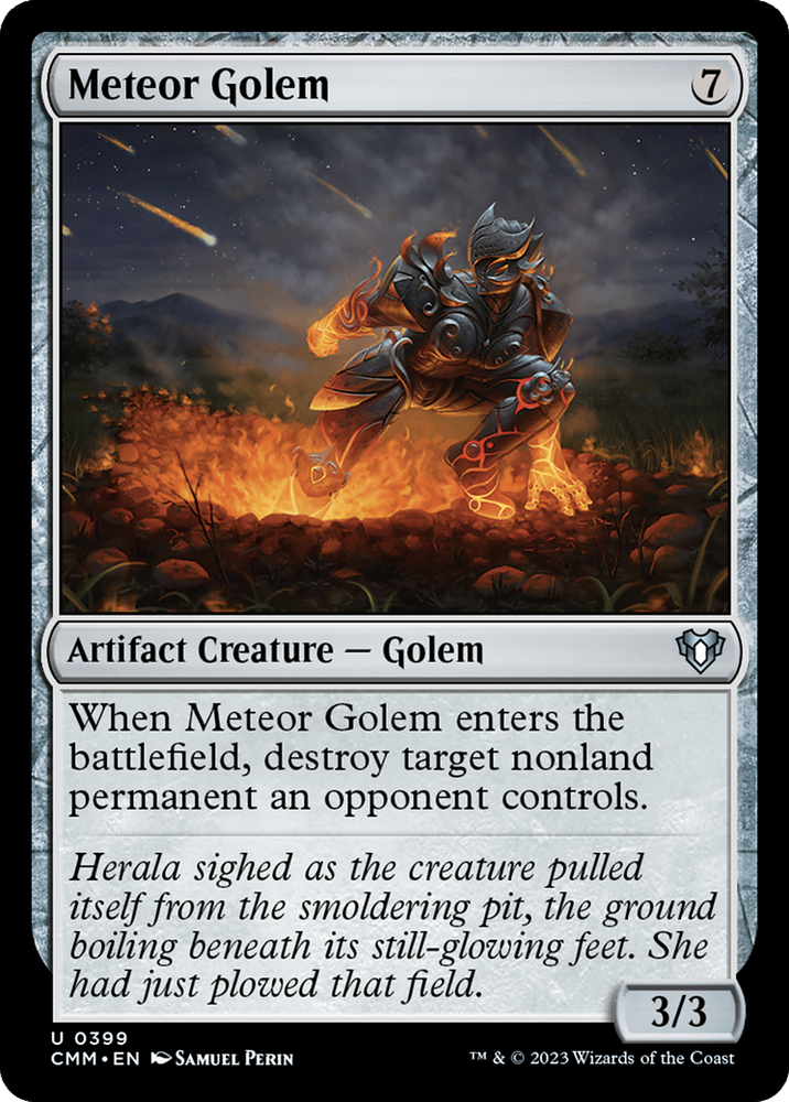 Meteor Golem (CMM-399) - Commander Masters Foil