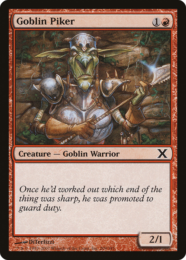 Goblin Piker (10E-209) - Tenth Edition Foil