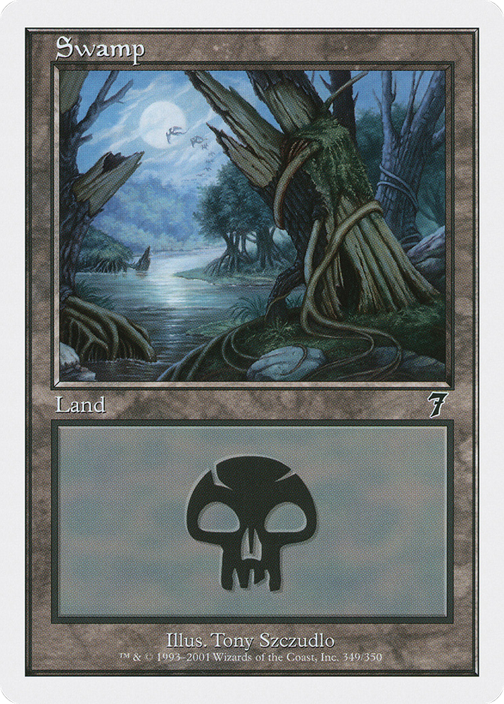 Swamp (349) (7ED-349) - Seventh Edition