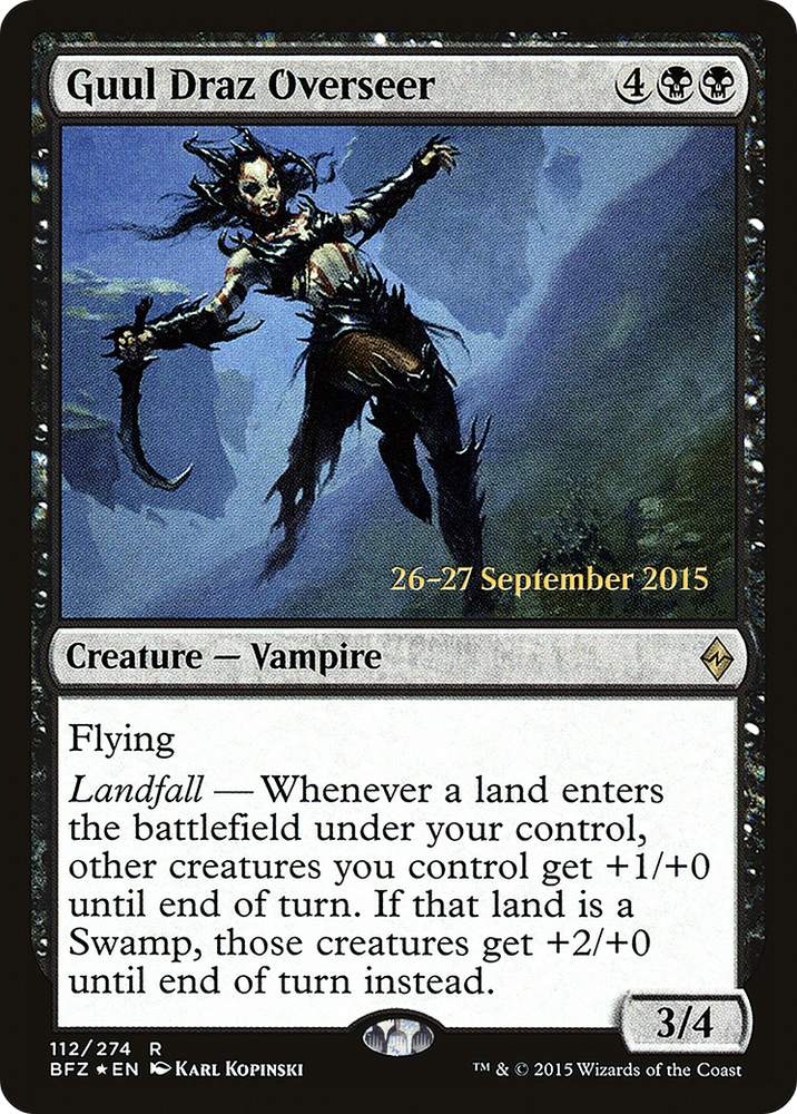 Guul Draz Overseer (PRE-112) - Battle for Zendikar Promos Foil