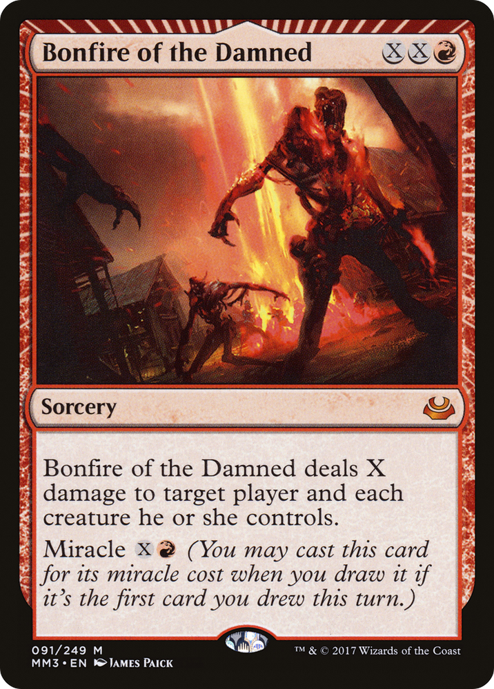 Bonfire of the Damned (MM3-091) - Modern Masters 2017: (miracle)