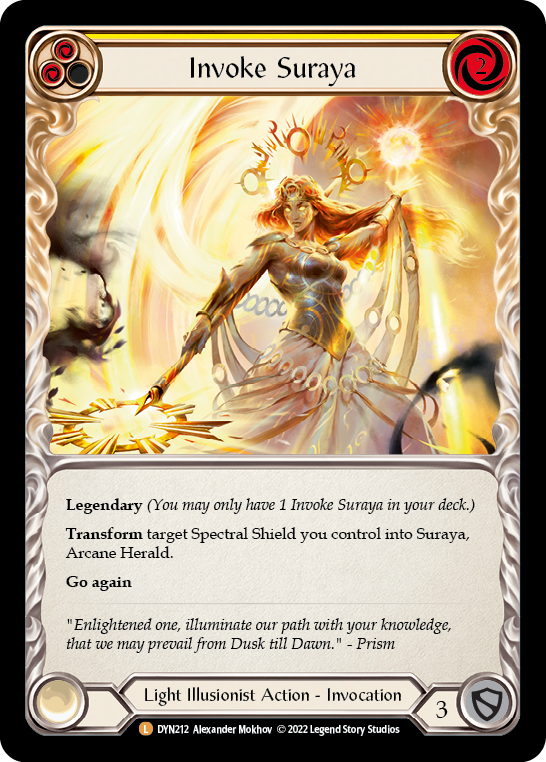 Invoke Suraya // Suraya, Archangel of Knowledge [DYN212] (Dynasty)  Rainbow Foil