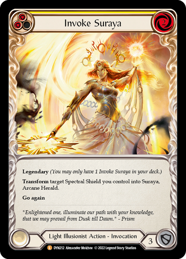 Invoke Suraya // Suraya, Archangel of Knowledge [DYN212] (Dynasty)  Rainbow Foil