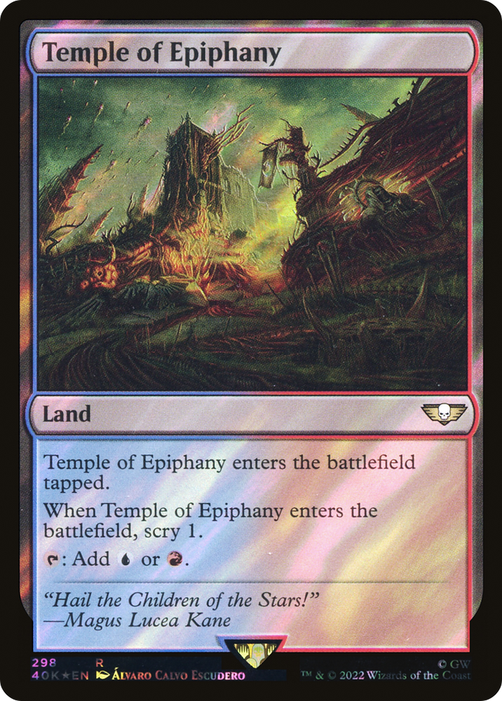 Temple of Epiphany (Surge Foil) (40K-298★) - Warhammer 40,000 Commander Foil
