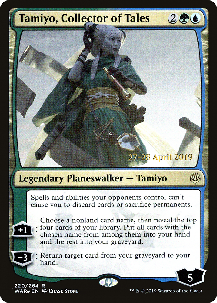 Tamiyo, Collector of Tales (PRE-220) - War of the Spark Promos Foil