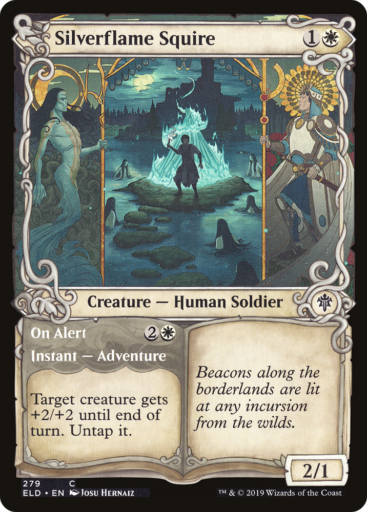 Silverflame Squire (Showcase) (ELD-279) - Throne of Eldraine: (Showcase) Foil