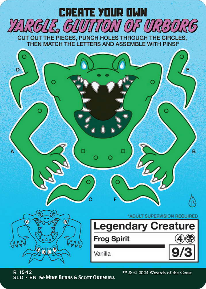 Yargle, Glutton of Urborg (SLD-1542) - Secret Lair Drop (Borderless)