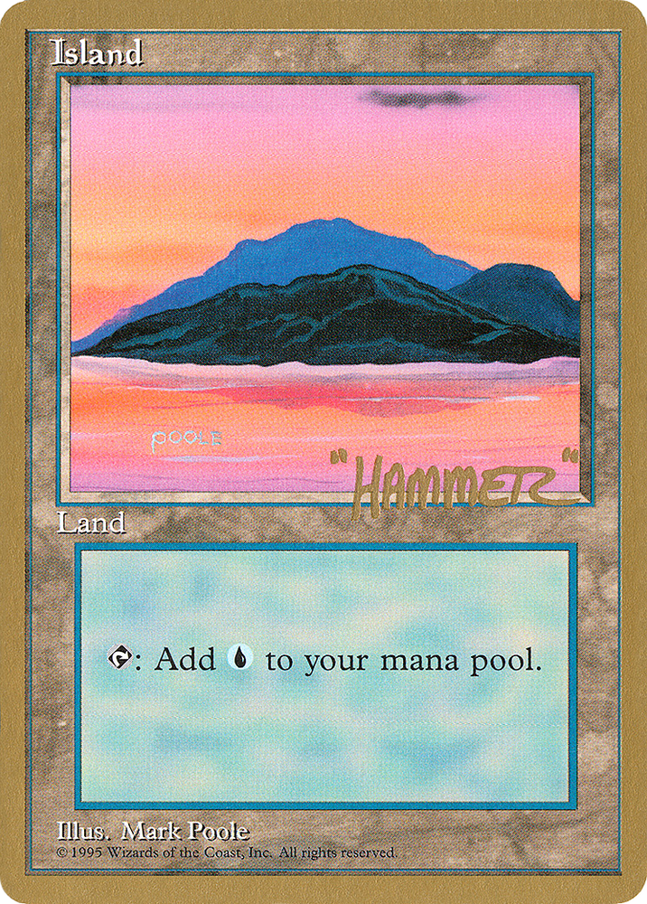 Island (C) - 1996 Shawn "Hammer" Regnier (4ED) (WCD-) - Pro Tour Collector Set