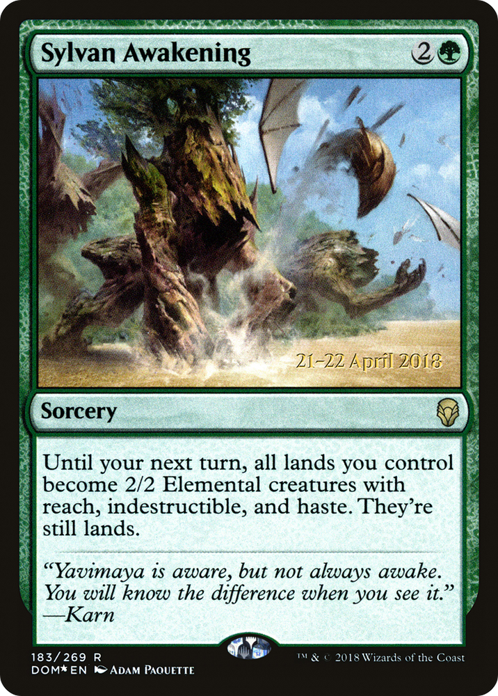 Sylvan Awakening (PRE-183) - Dominaria Promos Foil