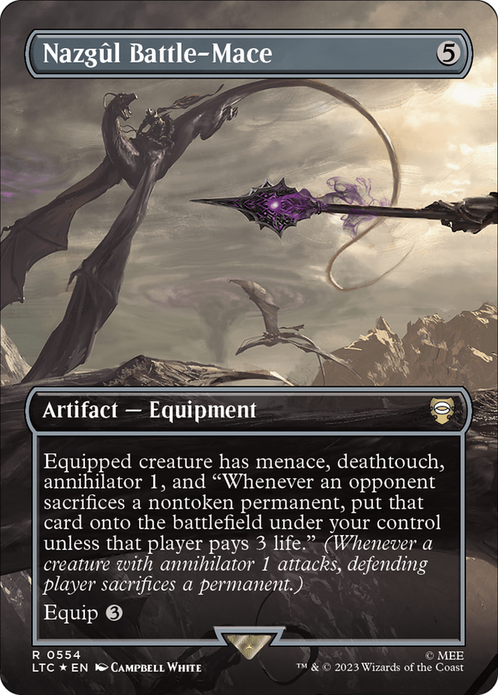 Nazgul Battle-Mace (Borderless) (Surge Foil) (LTC-554) - Tales of Middle-earth Commander (Borderless) Foil