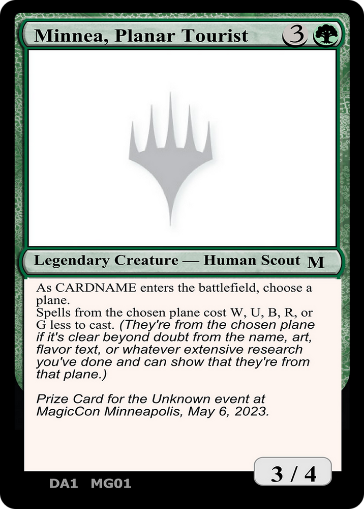 Minnea, Planar Tourist (UNK-MG01) - Unknown Event