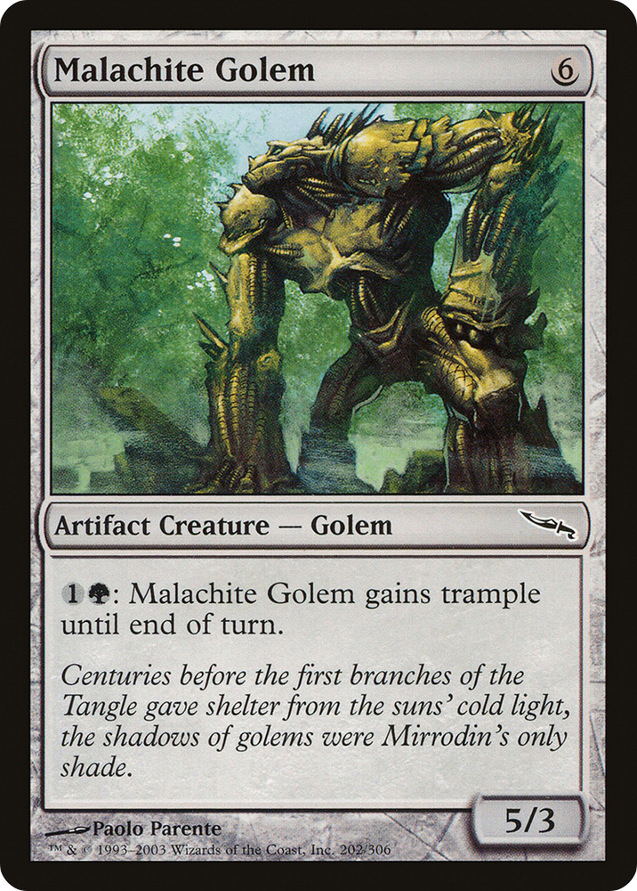 Malachite Golem (MRD-202) - Mirrodin