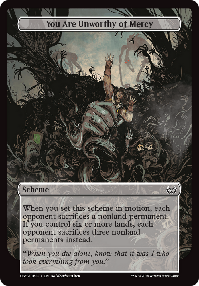 You Are Unworthy of Mercy (A:DSC-359) - Duskmourn: House of Horror Commander