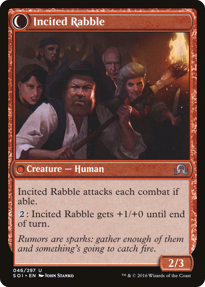 Town Gossipmonger (SOI-046) - Shadows over Innistrad: (Double Faced Transform)