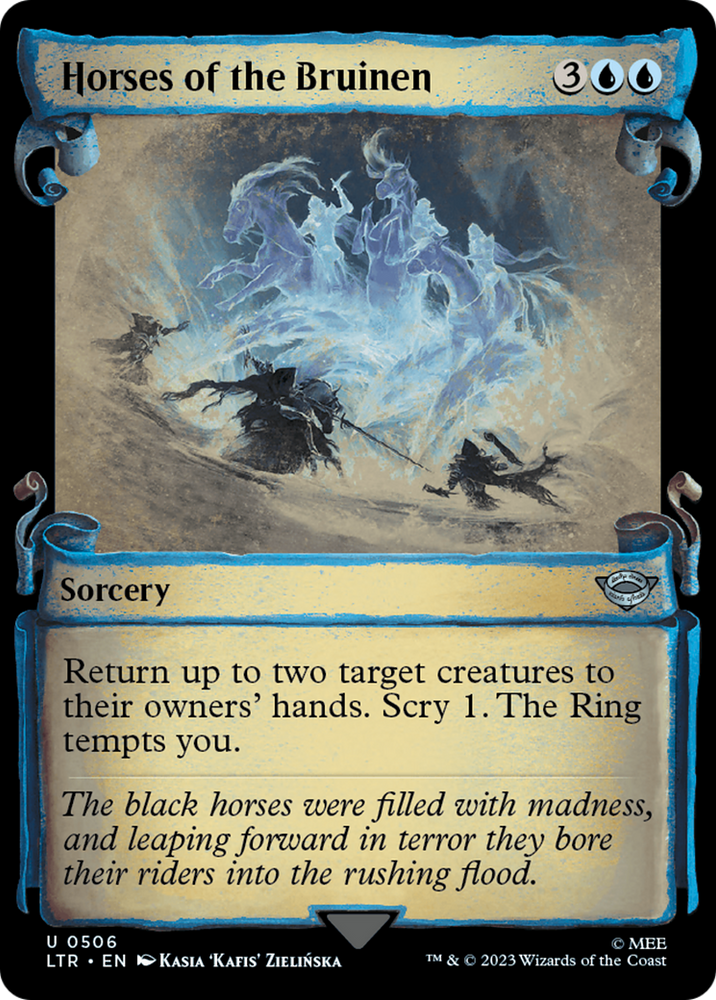 Horses of the Bruinen (Showcase Scrolls) (LTR-506) - The Lord of the Rings: Tales of Middle-earth: (Showcase) Foil