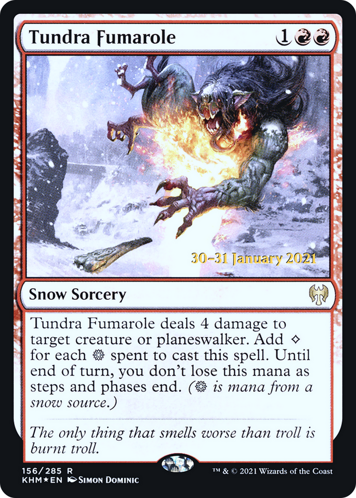 Tundra Fumarole (PRE-156) - Kaldheim Promos: (snow) Foil