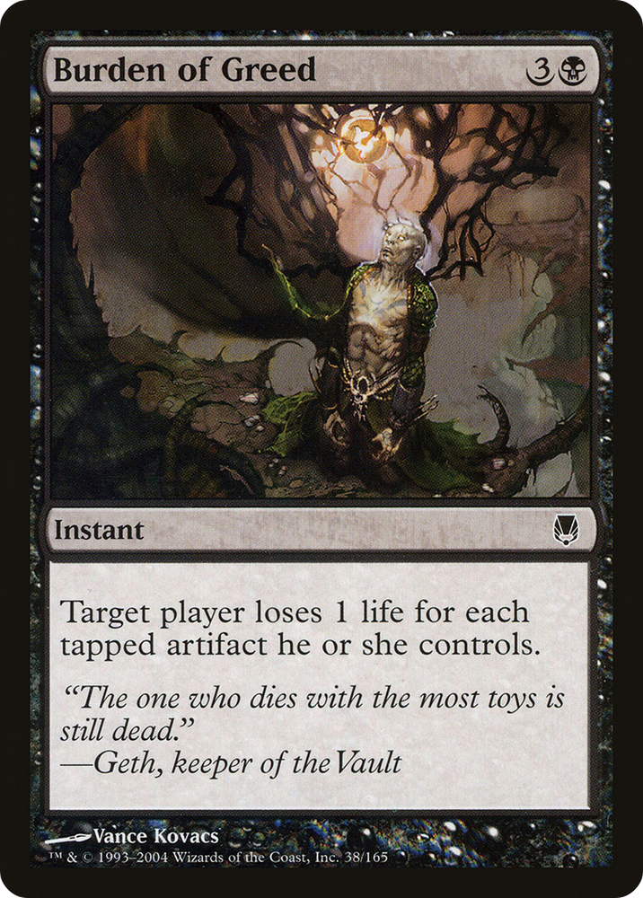 Burden of Greed (DST-038) - Darksteel Foil