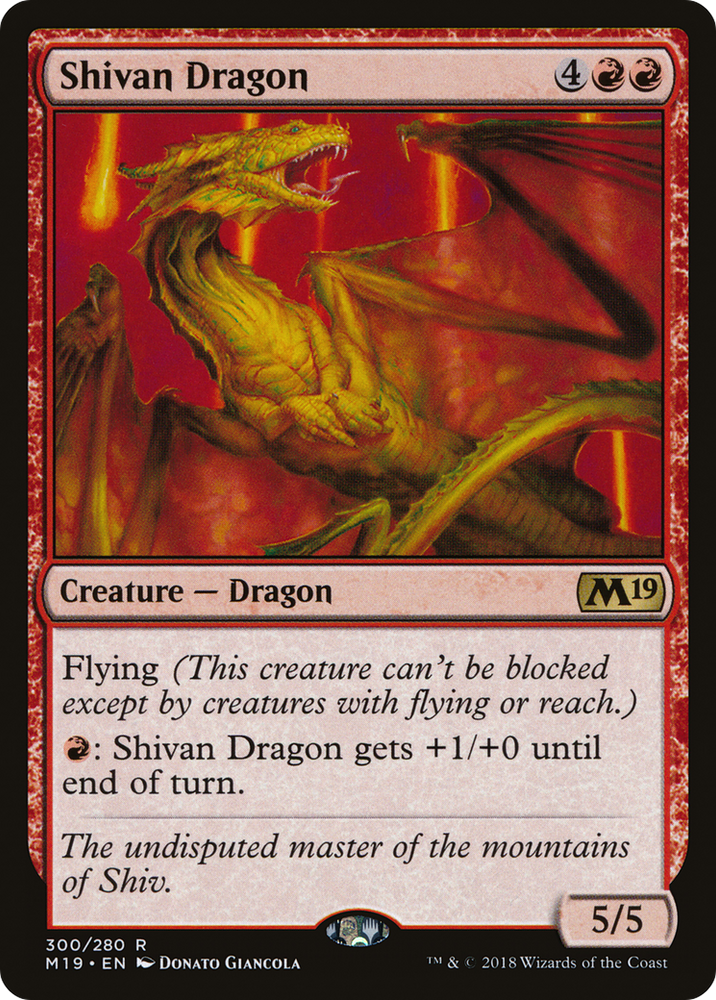 Shivan Dragon (M19-300) - Core Set 2019