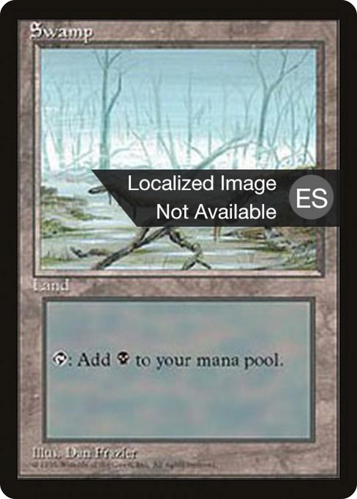 Swamp (A) (4BB-370) - Fourth Edition Foreign Black Border