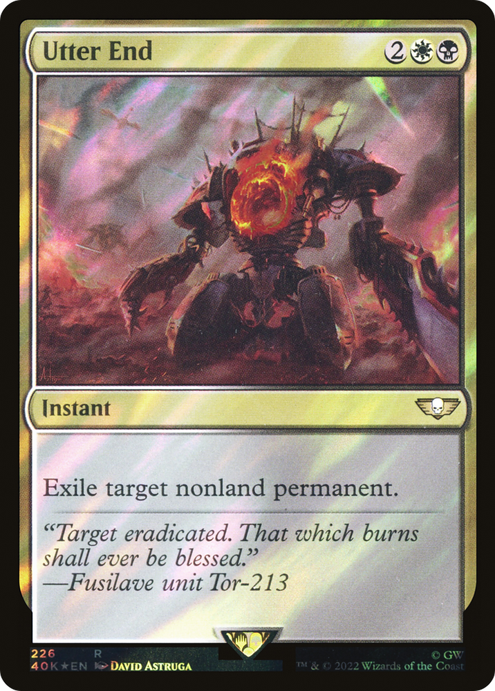 Utter End (Surge Foil) (40K-226★) - Warhammer 40,000 Commander Foil