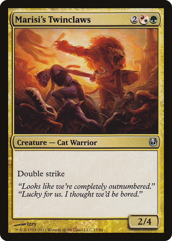 Marisi's Twinclaws (DDH-017) - Duel Decks: Ajani vs. Nicol Bolas